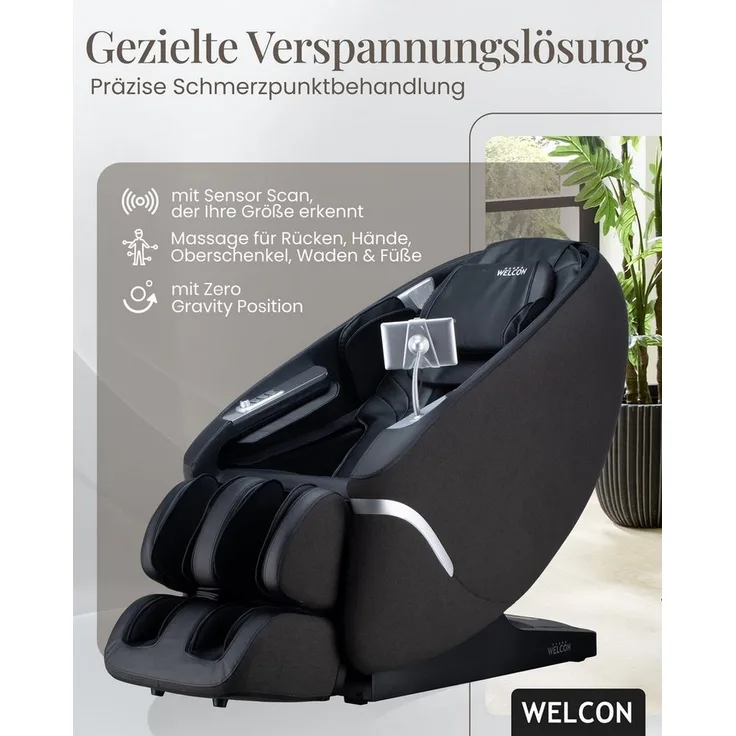 WELCON Massagesessel Massagesessel MAXXCARE® mit extrabreiter Sitzfläche (Modell 2026)