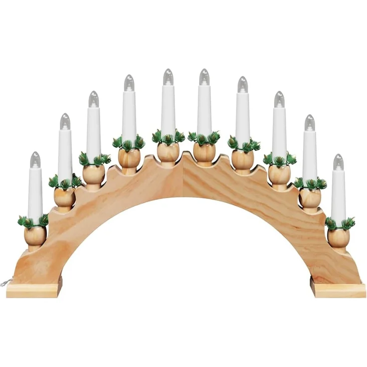 vidaXL Weihnachtskerzenbogen mit 10 LED Kerzen LEDs Warmes Weiß 42019707 – Bild 6