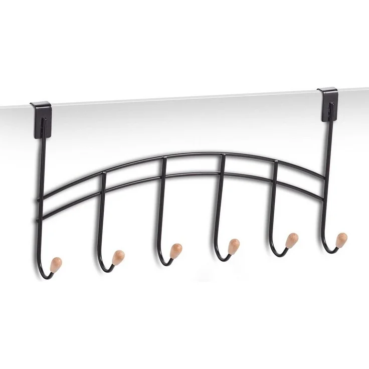 Zeller Present Türgarderobe Zeller 6-Haken Türhänger 40x6x20.5cm – Bild 1