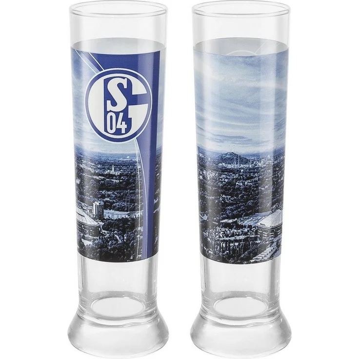 FC Schalke 04 Bierglas Pilsstange 2er-Set, 2-tlg, Glas – Bild 2
