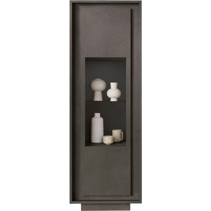 Home affaire Vitrine Sky, B/H 67/197 cm, Vitrinenschrank/Standvitrine/Glasvitrine, 1 Tür Softclosing, Korpus & Front 22 mm stark, Rahmen-Optik – Bild 1
