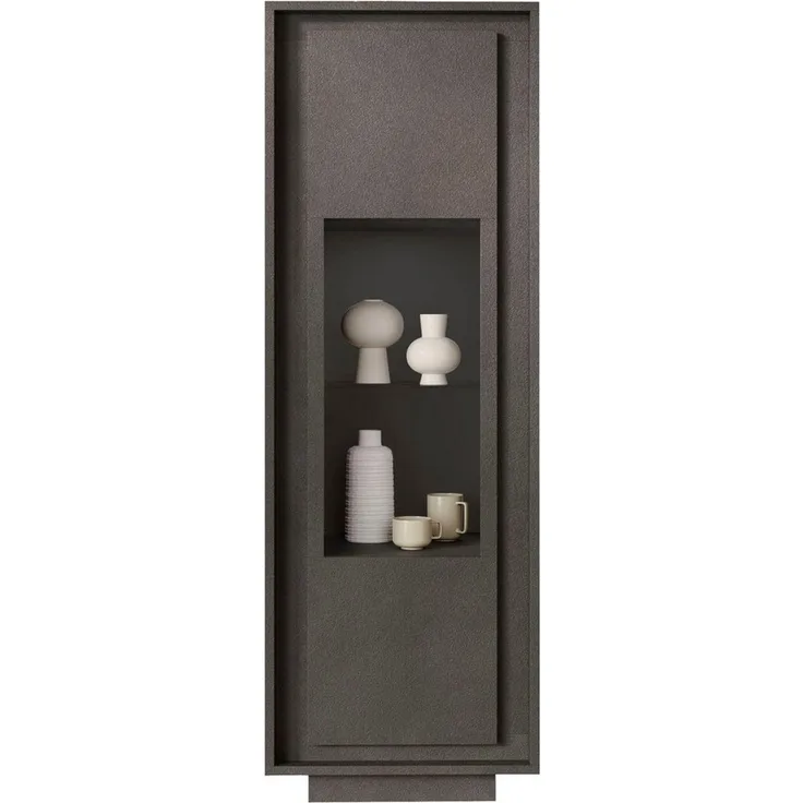 Home affaire Vitrine Sky, B/H 67/197 cm, Vitrinenschrank/Standvitrine/Glasvitrine, 1 Tür Softclosing, Korpus & Front 22 mm stark, Rahmen-Optik
