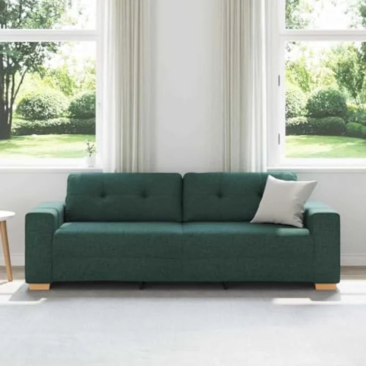vidaXL 3-Sitzer-Sofa Dunkelgrün 180 cm Stoff 4105093 – Bild 6