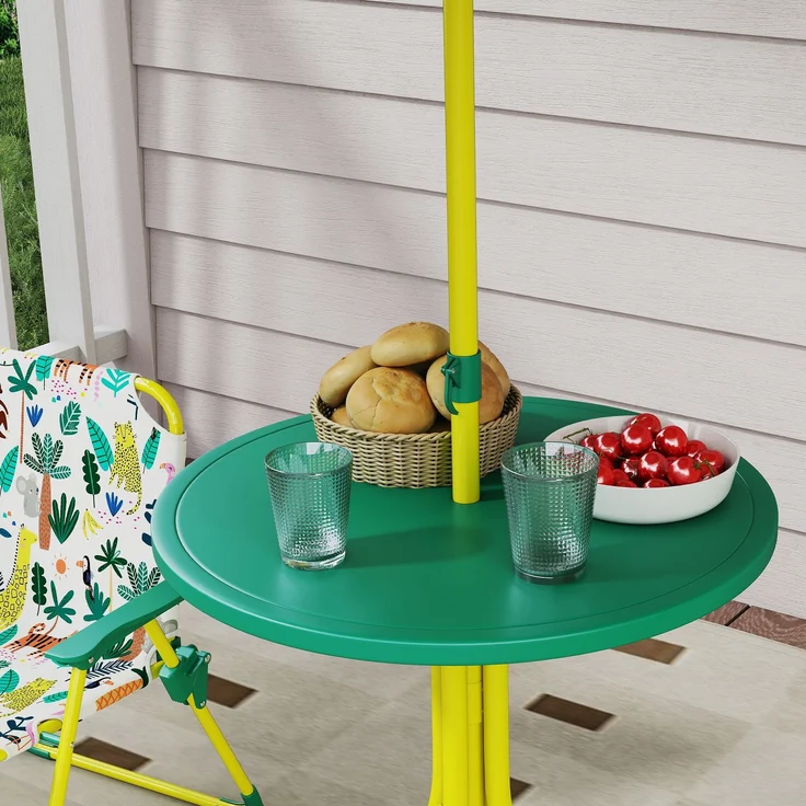 AIYAPLAY Garten-Kindersitzgruppe, Stahl, Polyester, Grün, 49,5L x 49,5B x 50H cm – Bild 8