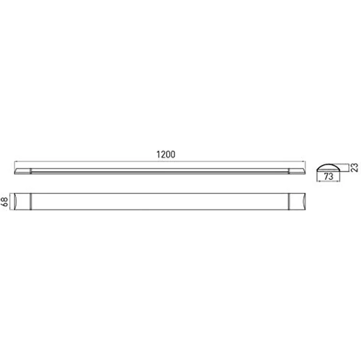 GTV lineare LED-Leuchte LED ASPEN 40W 3600lm AC220-240V 50/60 Hz IP40 120° 4000K weiß zum Einbauen (LD-OLL40W-NB) – Bild 2