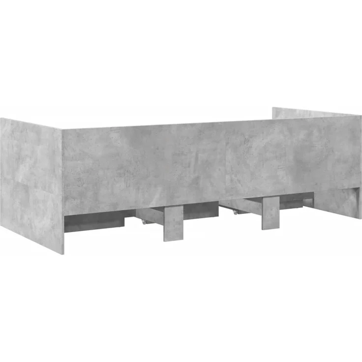 vidaXL Tagesbett mit Schubladen ohne Matratze Betongrau 100x200 cm 3280814 – Bild 6