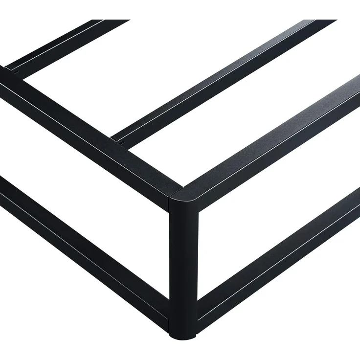 Olee sleep 22cm Modernes Metall-Plattform-Bettgestell / Bett / Metall / Metall-Bettgestell / Stahl-Lattenrost / Matratzenrahmen / Kein Boxspring erforderlich / 140x200 cm / Full / Schwarz – Bild 8