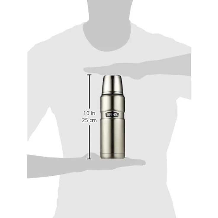 Thermos 4003. 205. 047 Isolierflasche Stainless King, 0,47 L, Edelstahl mattiert – Bild 9