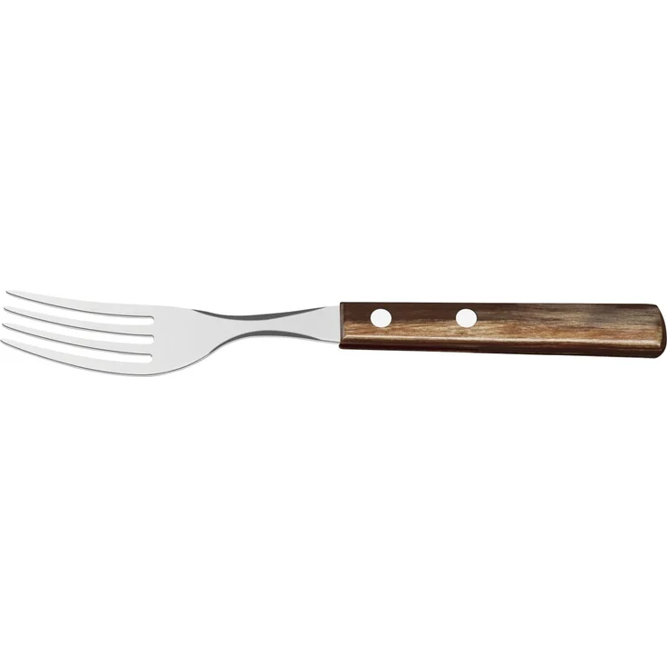 Tramontina Steak- und Pizzagabel 21 cm Edelstahl mit Holzgriff – Bild 1
