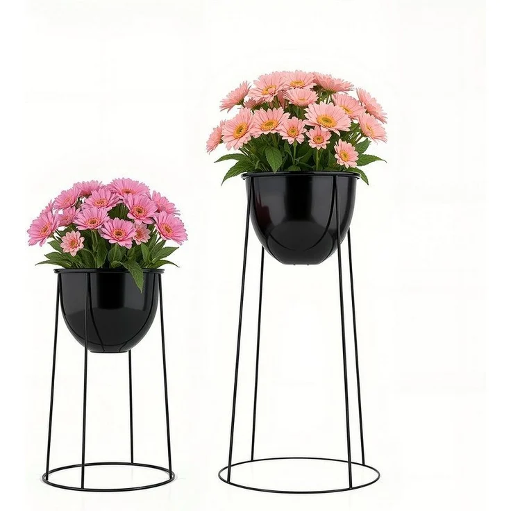 Ribelli Blumenständer 2er Set Metall Blumentopfhalter, Blumenhalter, Pflanzentreppe, Ø 20cm – Bild 5