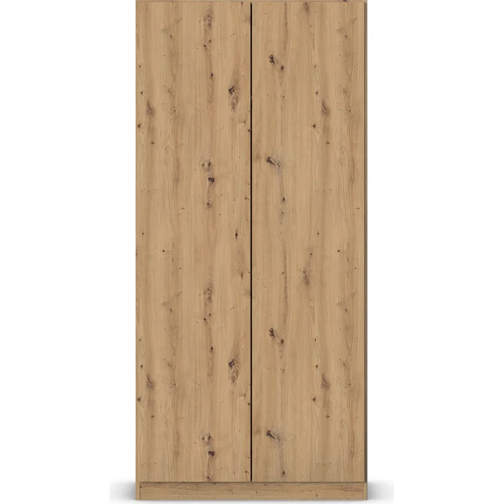 rauch Kleiderschrank, Drehtürenschrank COSTA, 2-türig, push-to-open, Eiche Artisan, 91 x 197 x 54 cm – Bild 2