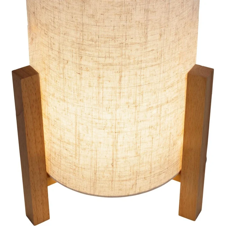 Tischlampe Wohnzimmer Tischleuchte Schlafzimmer Stoff Retro Natur Beige 3193827 – Bild 6