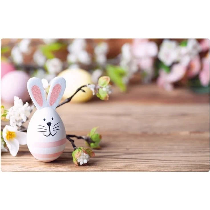 matches21 HOME & HOBBY Platzset Abwaschbare Tischsets 6er Set Ostern Blumen & Hase, (6-St), Platzsets als Tisch-Untersetzer und Tisch-Deko für Esstisch Teller – Bild 2
