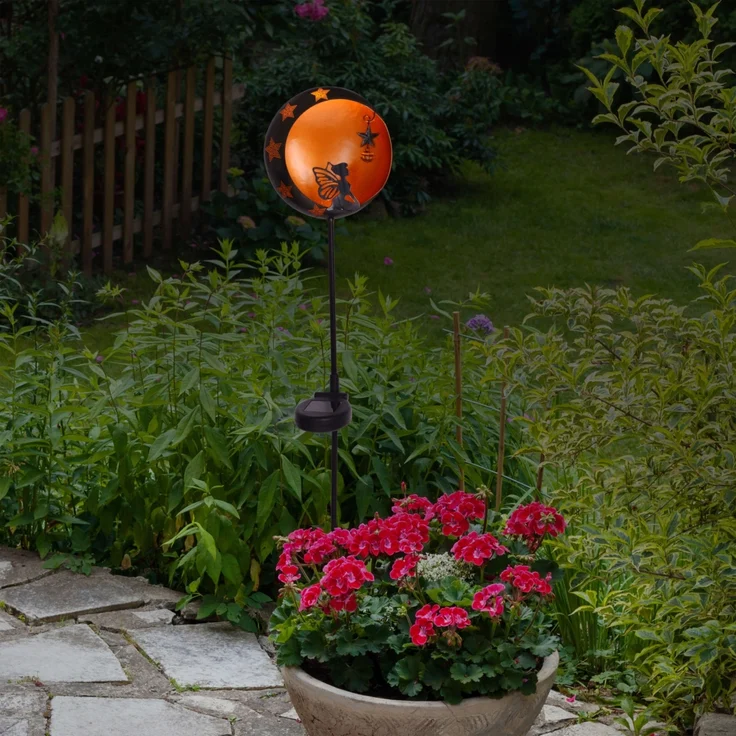 Näve Solar-Gartenleuchte LED mit Dämmerungssensor Elfe 84 cm schwarz – Bild 2