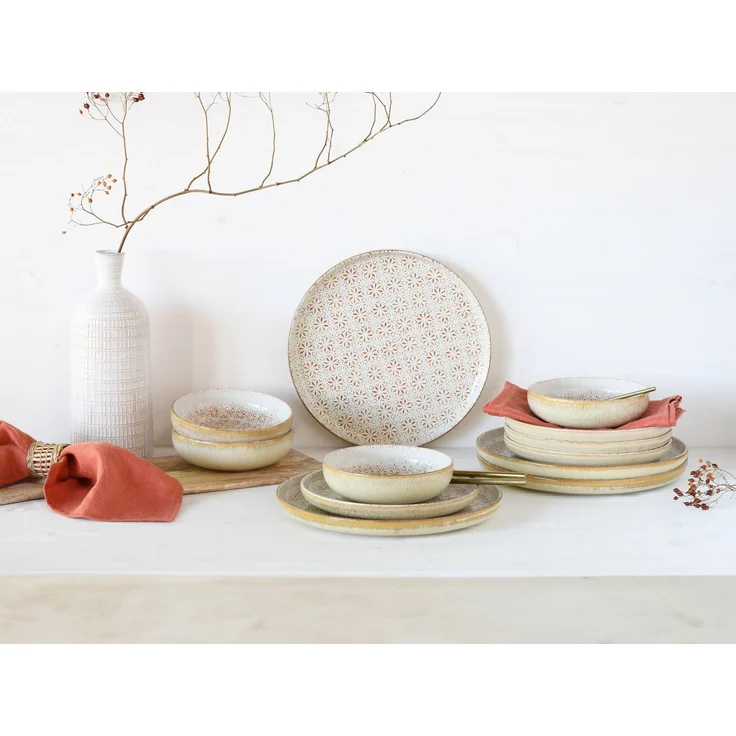 Uno Emiliana peach, Tellerset 12-tlg (mo) – Bild 2