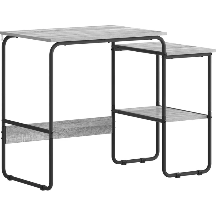 vidaXL Schreibtisch mit Stauraum Sonoma-Grau 100 x 50 x 75 cm 8007993 – Bild 2