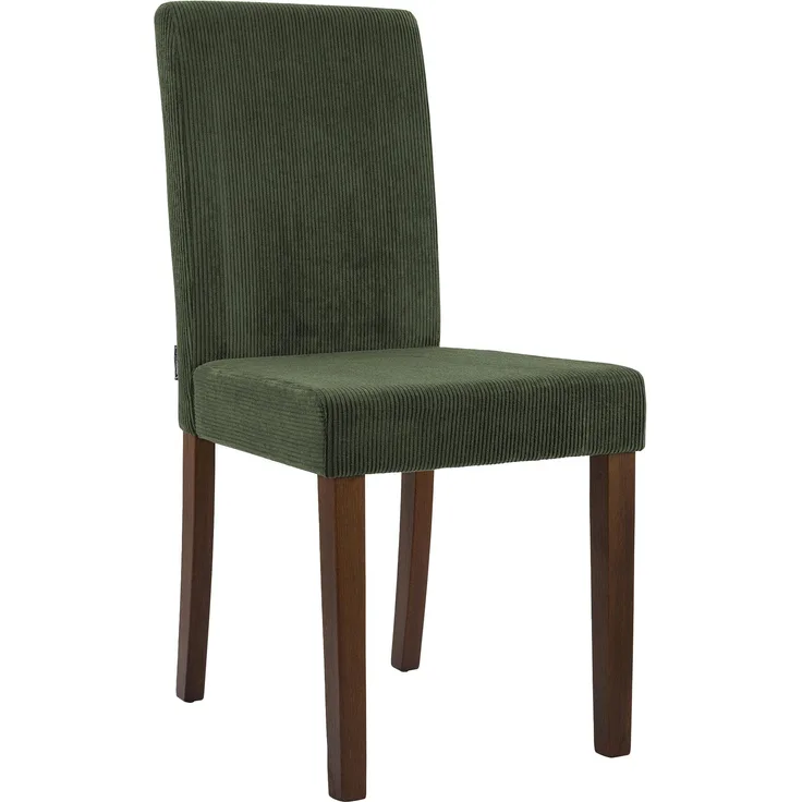 Esszimmerstuhl DALAN - Cord Grün 41x47x91 cm Antik-Dunkel | Essstühle Esszimmerstühle Küchenstühle Wohnzimmerstühle
