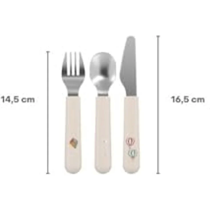 Mepal - Kinderbesteck 3-teiliges Set Mio - Kinderbesteck - Kinderbesteck ab 12 Monate - Inklusive Messer, Gabel & Löffel - 3er Set - Sunshine & Rainbow – Bild 3