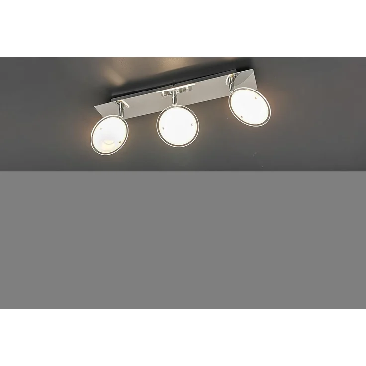 TRANGO LED Deckenleuchte, 2114 Modern 3-flammig IP44 Spiegelleuchte *COOL* inkl. 3x 4,5 Watt 3000K warmweiß LED Modul Badleuchte 420mm lang mit schwenkbar und drehbar Spots, Badezimmer Wandleuchte, Deckenlampe, Badlampe – Bild 4