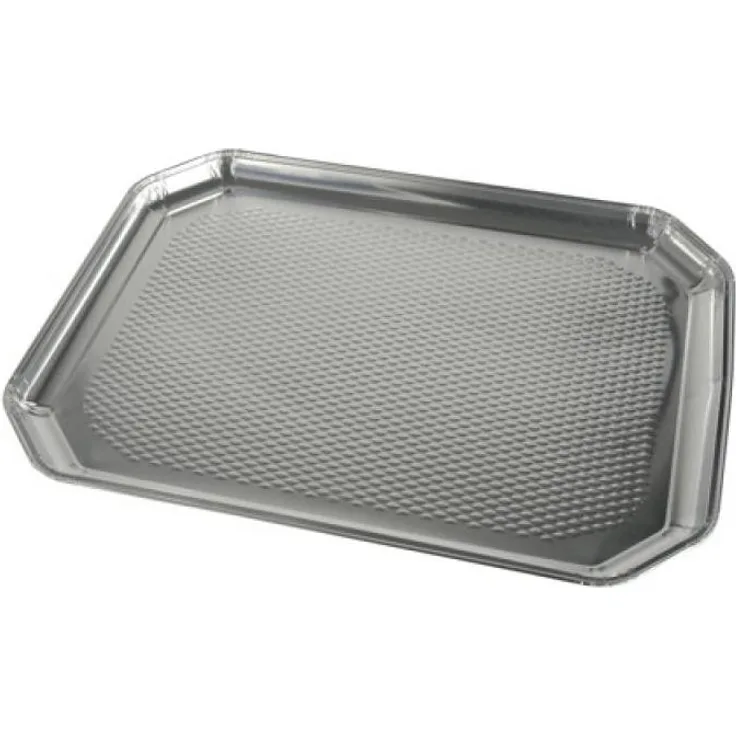 45 Servierplatten, Alu eckig 35x26 cm