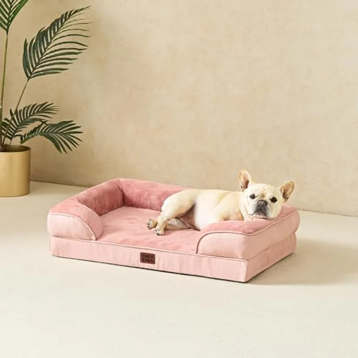 EHEYCIGA Orthopädisches Hundebett Grosse Hunde, Memory Foam, Mittelgroße Hunde, Waschbar Wasserdicht, rutschfest, mit Hohem Rand – Bild 9
