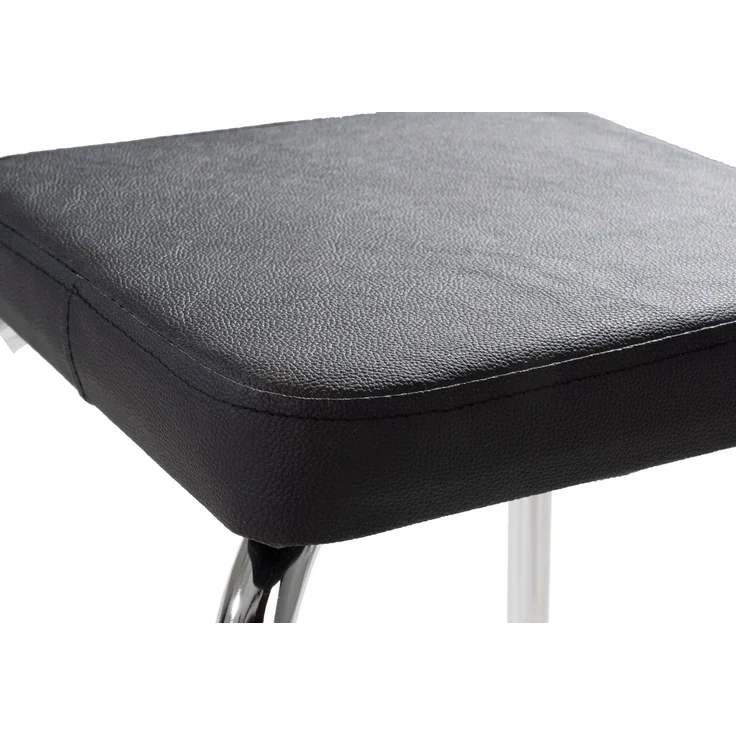 HAKU Sitzhocker Stapelhocker PIK, 4er Set, Schwarz, Kunstleder, stapelbar – Bild 5