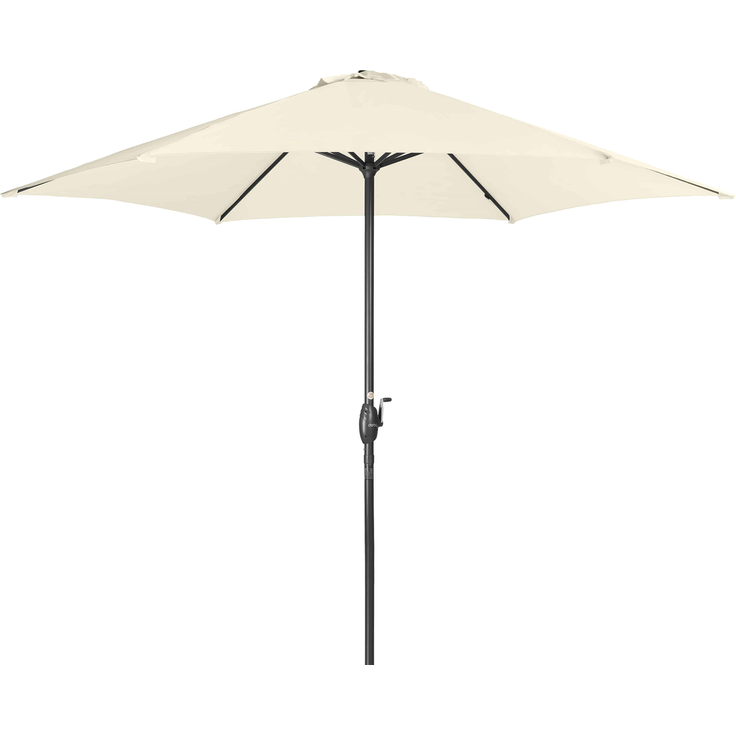 Derby by Doppler Sonnenschirm / Kurbelschirm "Basic Lift neo 300", natur, Ø 300 cm