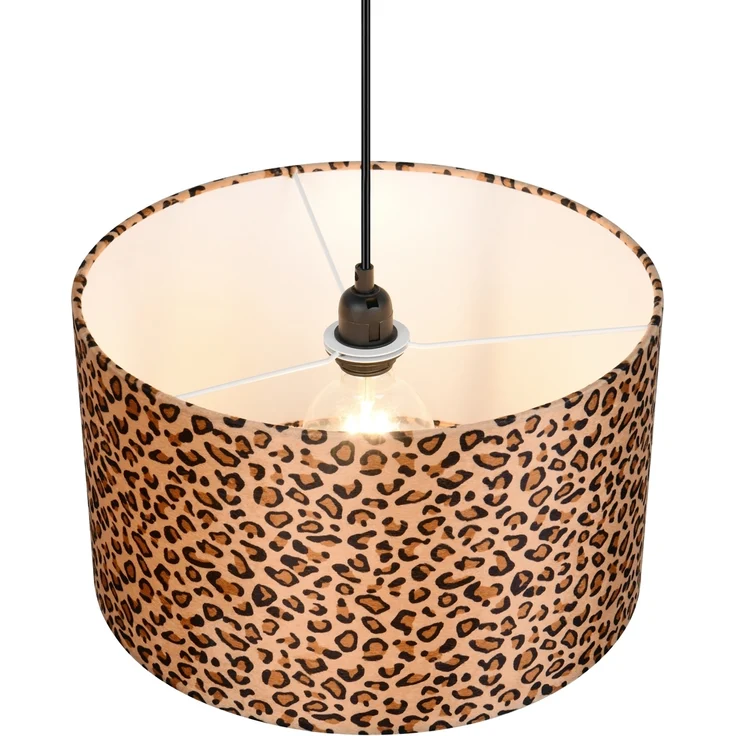 Pendelleuchte PARDINA mit Stoffschirm Leopardenmuster, Ø 40cm – Bild 7