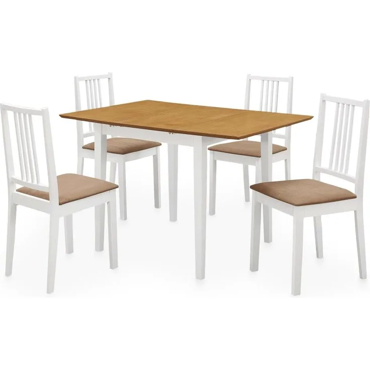 vidaXL 5-tlg. Essgruppe MDF Weiß 276409