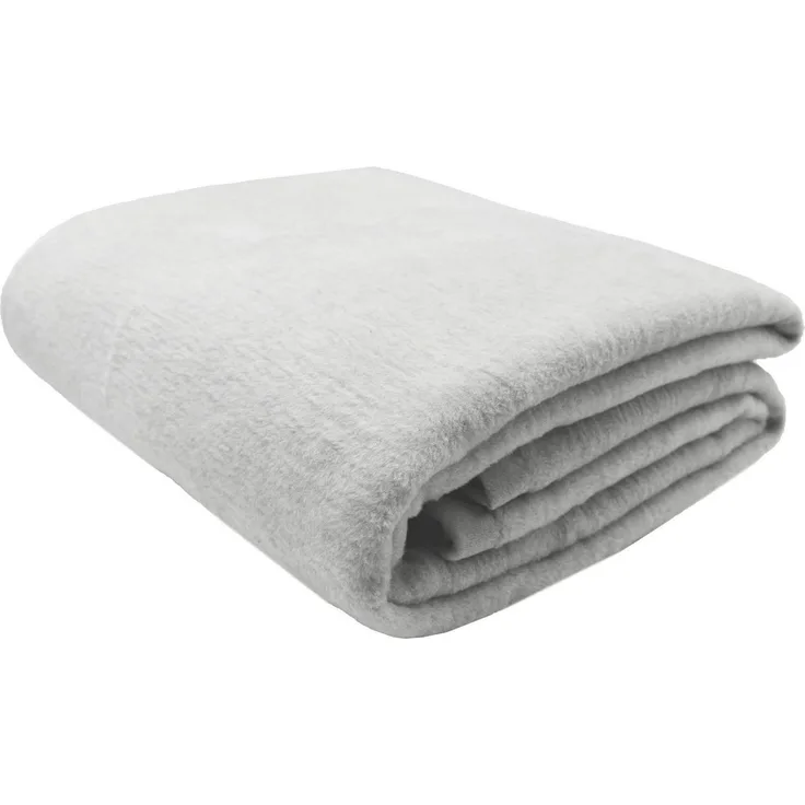 ZOLLNER Kuscheldecke mit Einfassband, 150x200 cm, hellgrau