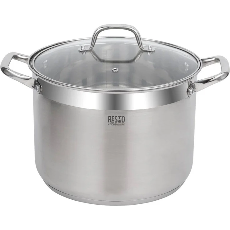 RESTO Kitchenware Kochtopf Libra, Topf energiesparend und spülmaschinenfest, Edelstahl 18/10 (2-tlg), mit hitzebeständigem Glasdeckel und Griffen – Bild 1