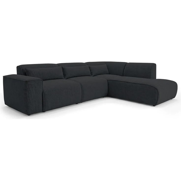 AX LIVING Wohnlandschaft mit Schlaffunktion Ruyam Ecksofa Schwarz R – Bild 4
