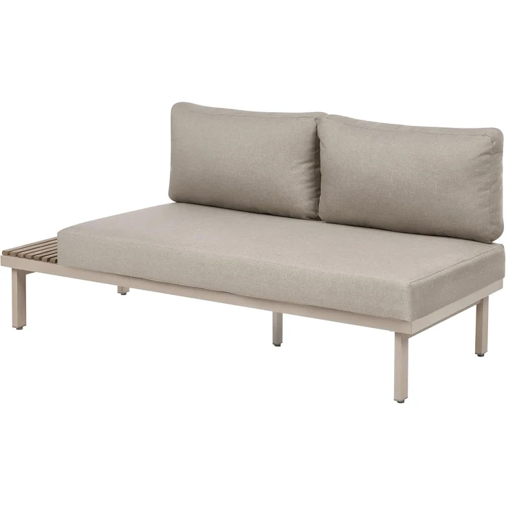 Garten Ecksofa mit Tisch 5-Sitzer FIVIZZANO Akazienholz Beige – Bild 8
