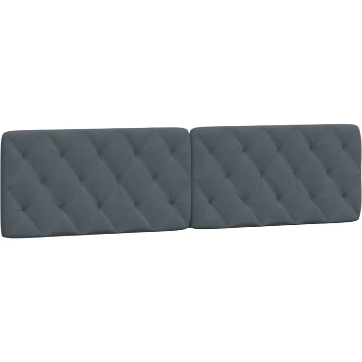 vidaXL Kopfteil-Kissen Dunkelgrau 200 cm Samt 374748 – Bild 2