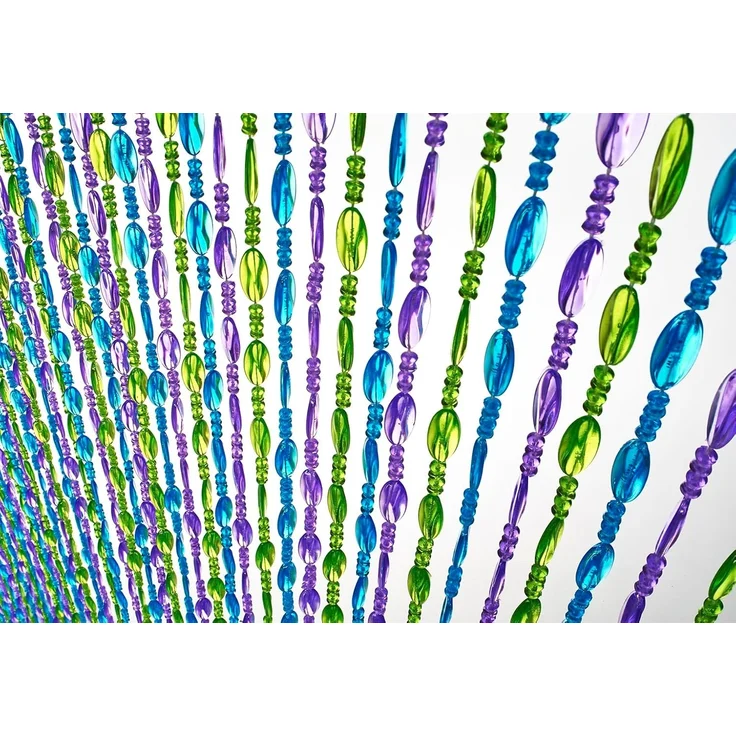 Kobolo Türvorhang Perlenvorhang RAINBOW 90x200 cm - Kunststoff bunt (1 St), Ösen – Bild 6