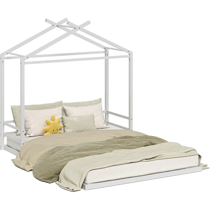 Bodenbett Roofy Weiß 140x200 mit Matratze Vitalispa – Bild 6