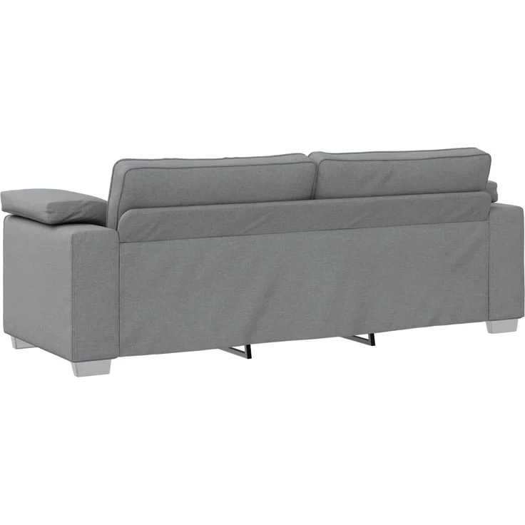 vidaXL 3-Sitzer-Sofa Hellgrau 220 cm Stoff 4105237 – Bild 4