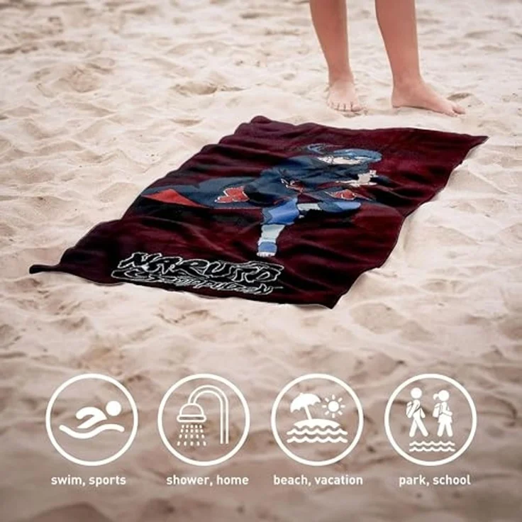 Naruto Handtuch Badehandtuch Strandtuch 70x140 cm aus Polyester – Bild 5