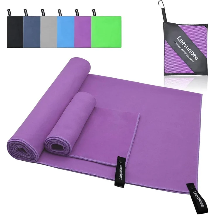 Mikrofaser Handtuch Set 160x80cm Groß 80x40cm Klein Schnelltrocknend – Bild 1