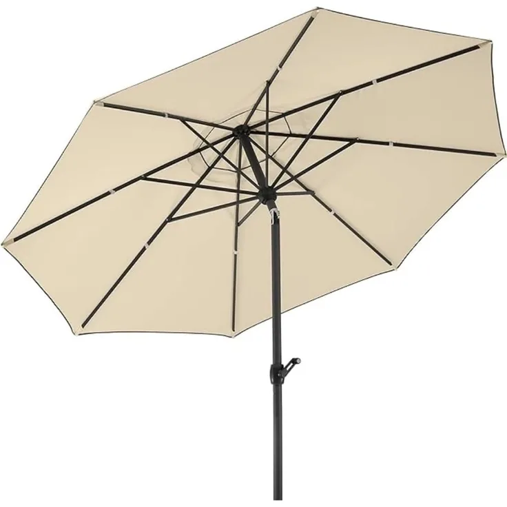 Schneider Alu/Stahl Kurbelschirm Adria 300cm Knicker Stock 48mm PES natur