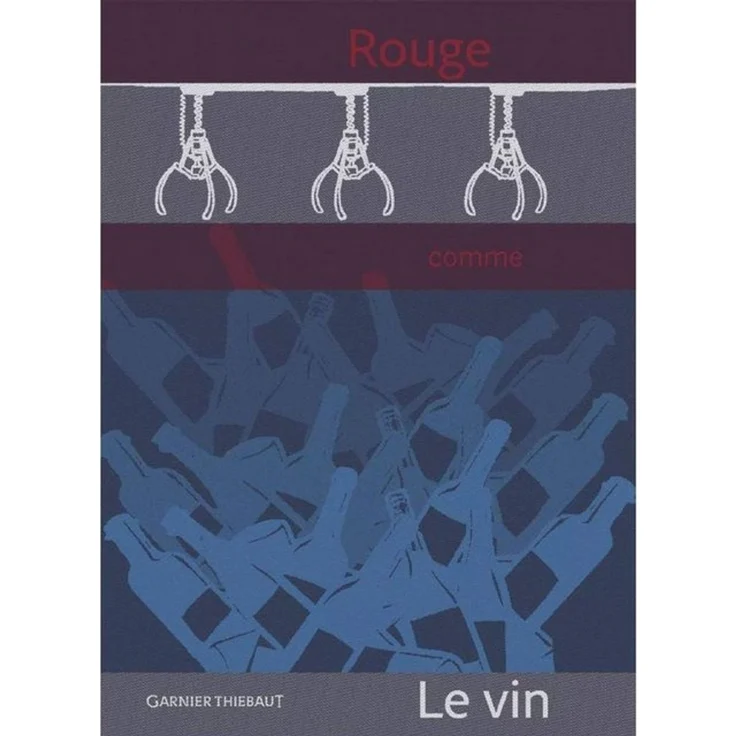 Garnier-Thiebaut Geschirrtuch Rouge Comme Le Vin Tricolore 50x70 Cm 100% Baumwolle – Bild 1