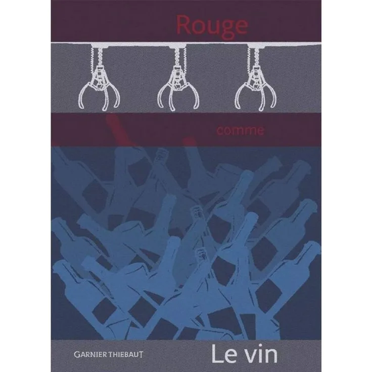 Garnier-Thiebaut Geschirrtuch Rouge Comme Le Vin Tricolore 50x70 Cm 100% Baumwolle