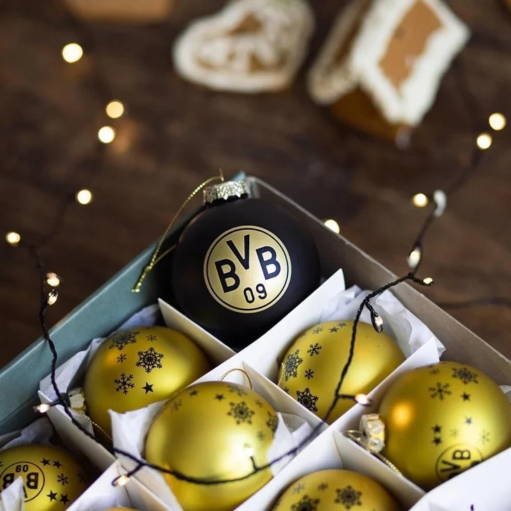 Weihnachtskugel-Set BVB bunt – Bild 4