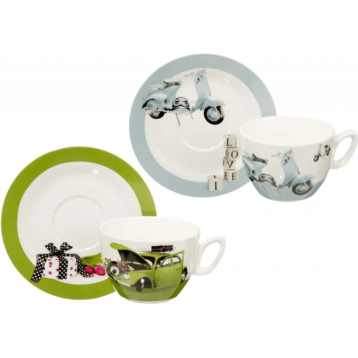 Auswahl Cilio Kaffee-Tee-Jumbo-Tasse Retro Tee- Kaffeebecher 400ml Auto