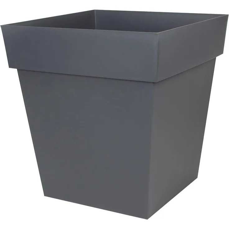 Blumentopf EDA Tuscany Kunststoff karriert Dunkelgrau Ø 50 cm