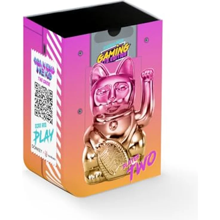 Donkey Winkekatze Player Two Lucky Cat Shiny Pink/Yellow – Bild 5