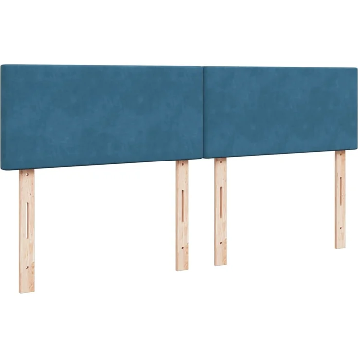 vidaXL Boxspringbett mit Matratze Blau 200x200 cm Samt 3288700 – Bild 9