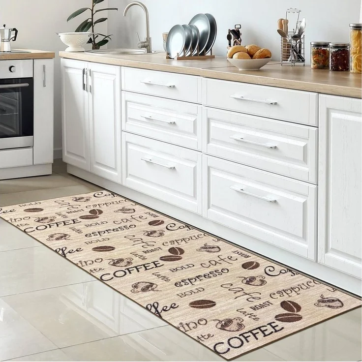 Carpetia Küchenläufer Küchenteppich Modern, rechteckig, Höhe: 5 mm, rutschhemmender Rücken, pflegeleicht, robust – Bild 5