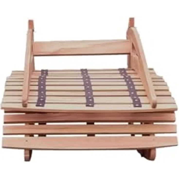 CHILLROI Gartenliege Ergonomische Schwungliege / Saunaliege aus Akazienholz, faltbar, Einzelmöbel, Biologisch geölt, ohne chemische Holzschutzmittel – Bild 6