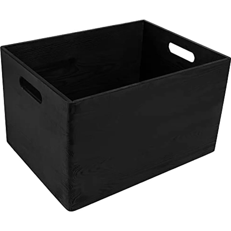 Creative Deco Holzkiste Obstkiste Korb 40x30x24cm (1cm) mit Griffen ohne Deckel, Hölzernen Kasten Holzbox Kiste – Bild 2